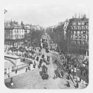 General view of the Place de la Madeleine Square Sticker