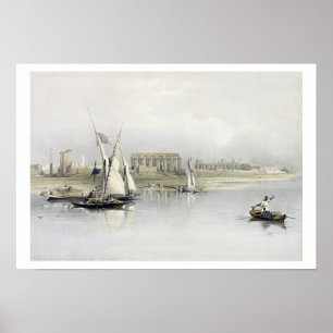 General View of the Ruins of Luxor from the Nile, Poster