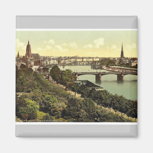 General view, the river and warehouses, Frankfort Magnet (Front)