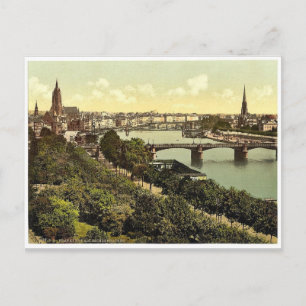 General view, the river and warehouses, Frankfort Postcard