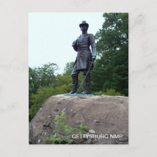 GENERAL WARREN ON LITTLE ROUNDTOP POSTCARD
