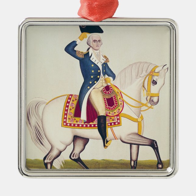 General Washington on a White Charger, c.1835 Metal Tree Decoration (Front)
