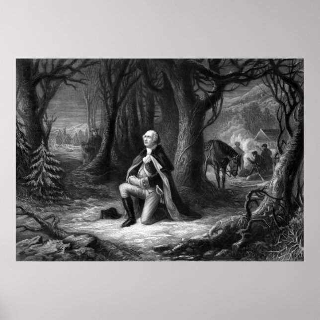 General Washington Praying At Valley Forge Poster (Front)