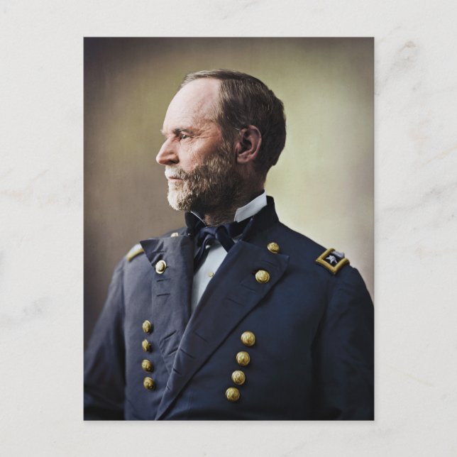 General William Sherman Postcard (Front)