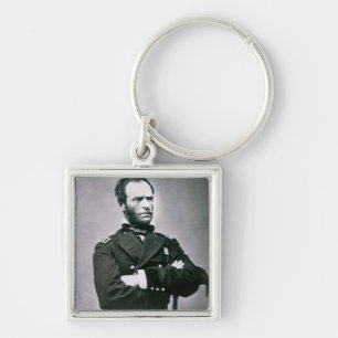 General William T. Sherman (1820-91) (b/w photo) Key Ring