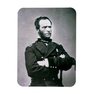 General William T. Sherman (1820-91) (b/w photo) Magnet