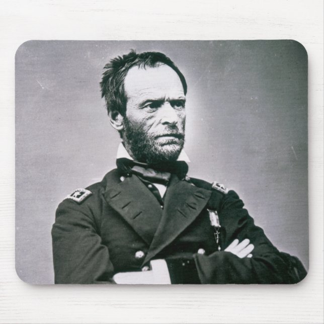 General William T. Sherman (1820-91) (b/w photo) Mouse Pad (Front)