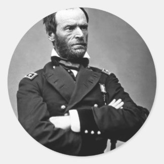 General William Tecumseh Sherman, 1865. Classic Round Sticker