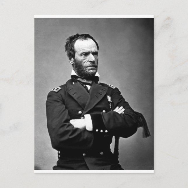 General William Tecumseh Sherman, 1865. Postcard (Front)