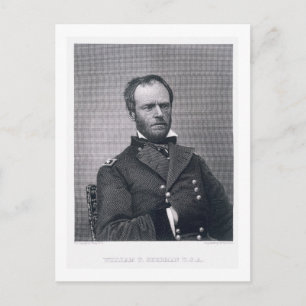General William Tecumseh Sherman, engraved after a Postcard