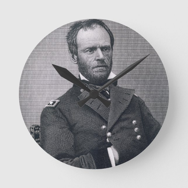 General William Tecumseh Sherman, engraved after a Round Clock (Front)