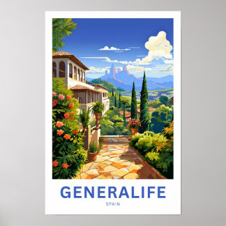 Generalife Spain Travel Print