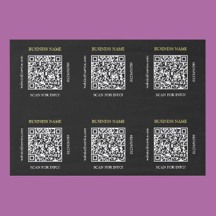 Generate QR Code Business Name Website, Black Tissue Paper