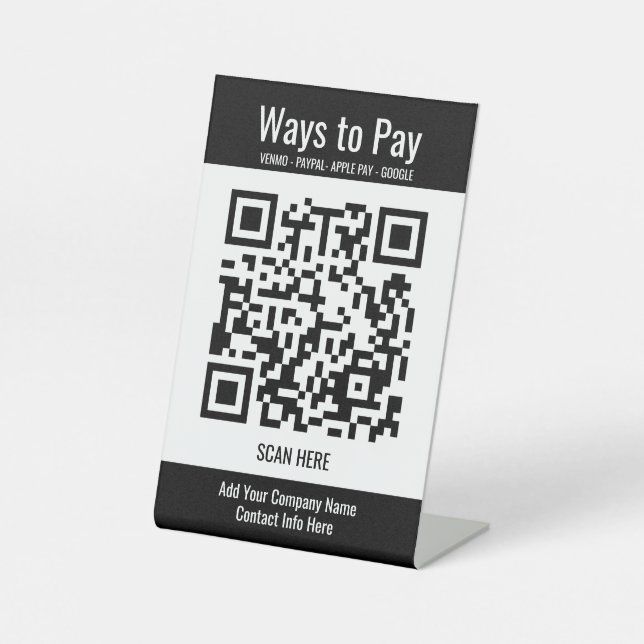 Generate QR Code Free on Venmo Sign (Front)