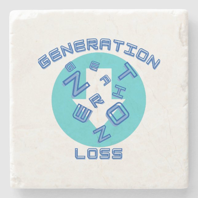 Generation loss  stone coaster (Front)