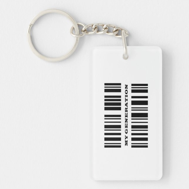 Generation X BAR CODE key chain (Front)