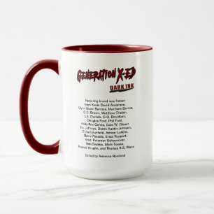 Generation X-ed 15 oz mug with author names