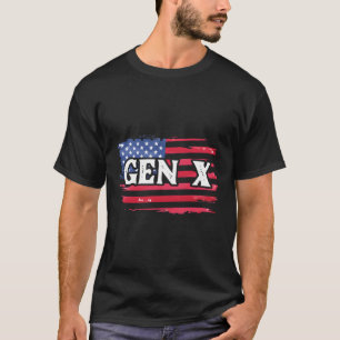 Generation X Gen Xer Gen X American Flag T-Shirt
