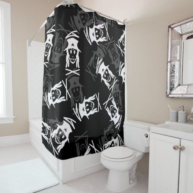 Generation X Pattern Shower Curtain (In Situ)