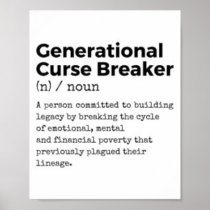 Generational Curse Breaker Definition Melanin Blac Poster
