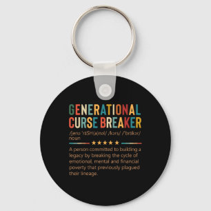 Generational Curse Breaker Definition Retro Vintag Key Ring