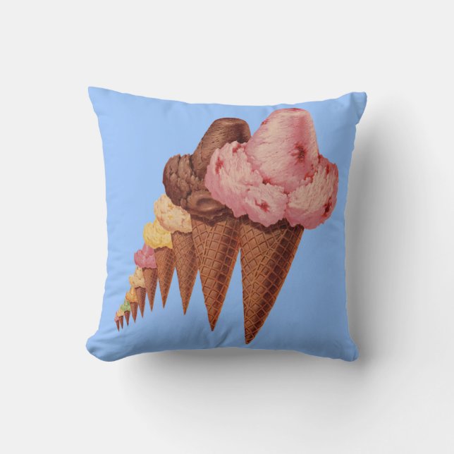 generations of ice cream cones cushion (Front)