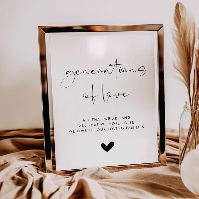 Generations of Love Modern Style Wedding Sign (Creator Uploaded)