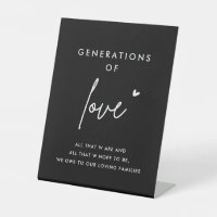 Generations Of Love Wedding Day Signs