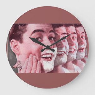 generations of shaving large clock