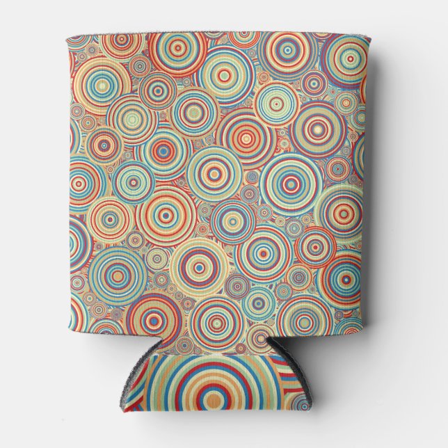 Generative Art Colourful Circles Background Can Cooler (Front)