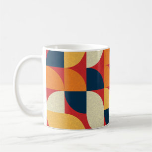 Generative Art: Colourful Quarter Circles Coffee Mug