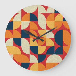 Generative Art: Colourful Quarter Circles Large Clock