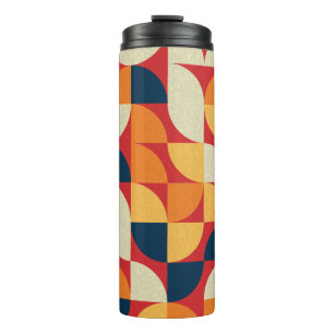 Generative Art: Colourful Quarter Circles Thermal Tumbler