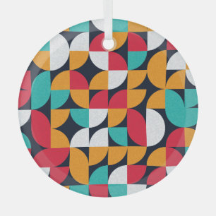 Generative Art: Colourful Triangle Pattern Glass Tree Decoration
