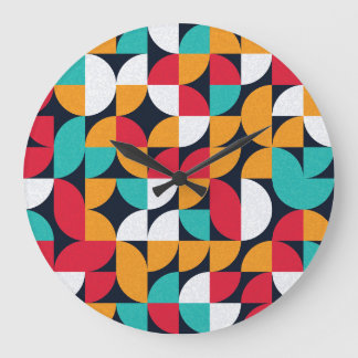 Generative Art: Colourful Triangle Pattern Large Clock