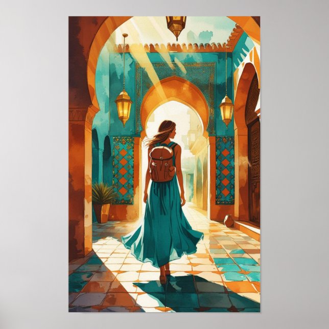 Generative Content Solo Traveller in Morocco Poster (Front)