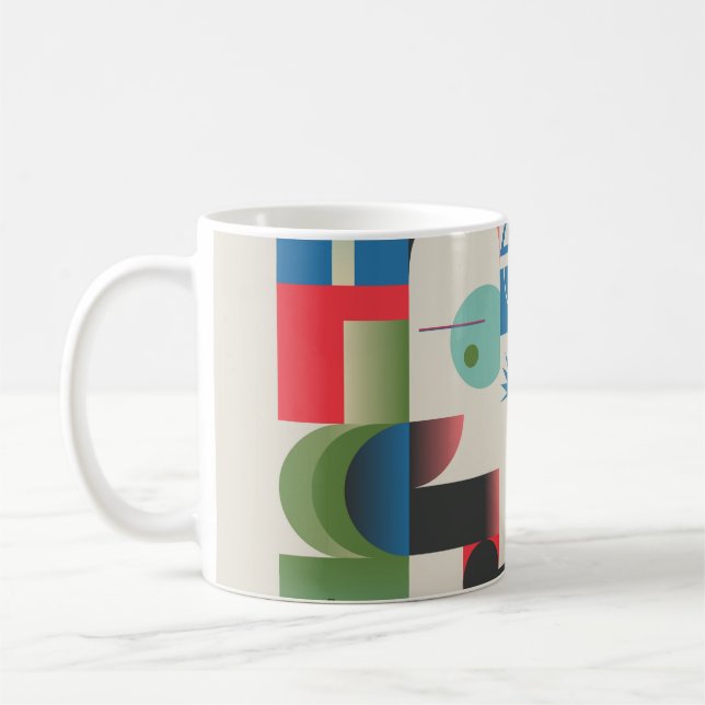 Generative design artwork graphics of bizarre comp coffee mug (Left)