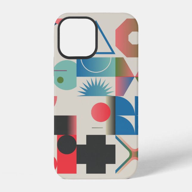 Generative design artwork graphics of bizarre comp iPhone case (Back)