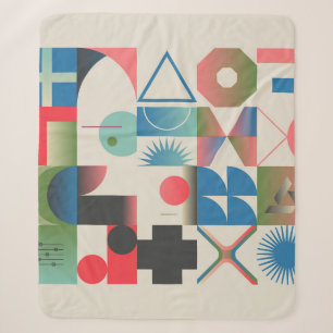 Generative design artwork graphics of bizarre comp sherpa blanket