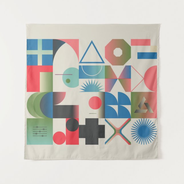 Generative design artwork graphics of bizarre comp tapestry (Front)
