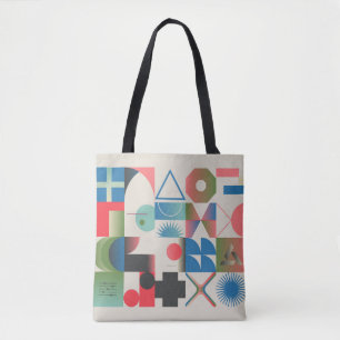 Generative design artwork graphics of bizarre comp tote bag