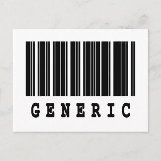 generic barcode design postcard