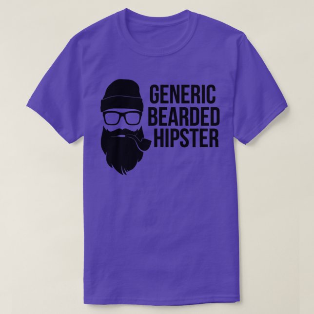 Generic Bearded Hipster Funny Beard Design2 T-Shirt (Design Front)