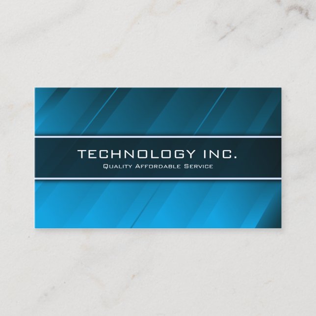 Generic Blue Shine Technology IT - Business Card (Front)