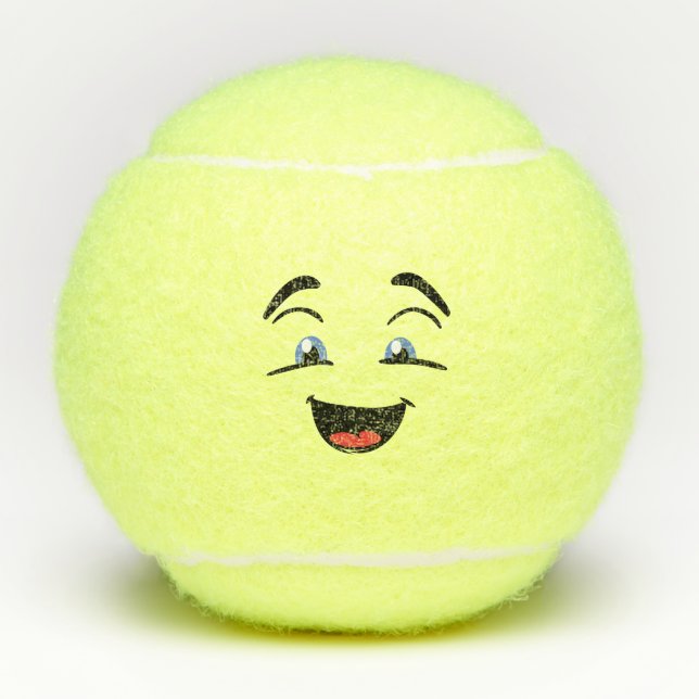 Generic Branded Happy Face Tennis Balls (Front)