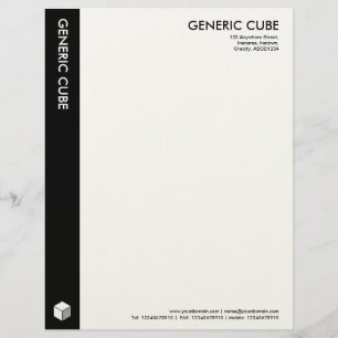 Generic Cube - Black (Felt) Letterhead Design