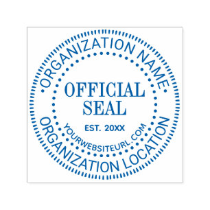 Generic Custom Official Seal Name Location URL Est Self-inking Stamp