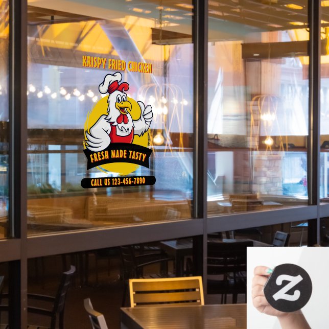 Generic Customise Fried Crispy Chicken Front  (Restaurant Window)
