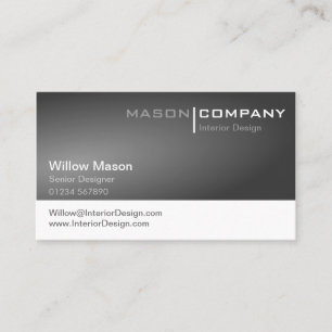 Generic Grey and White Corporate Business Card