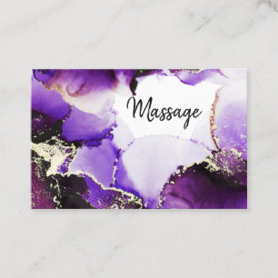 *~* Generic Hair Nails Lashes Purple Gold Reiki Business Card